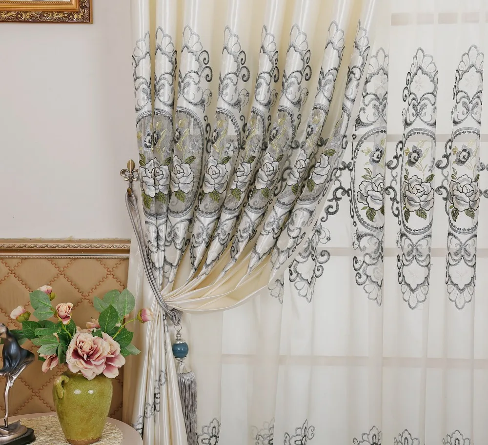 FYFUYOUFY занавески в европейском стиле с водорастворимой вышивкой бегонии цветок