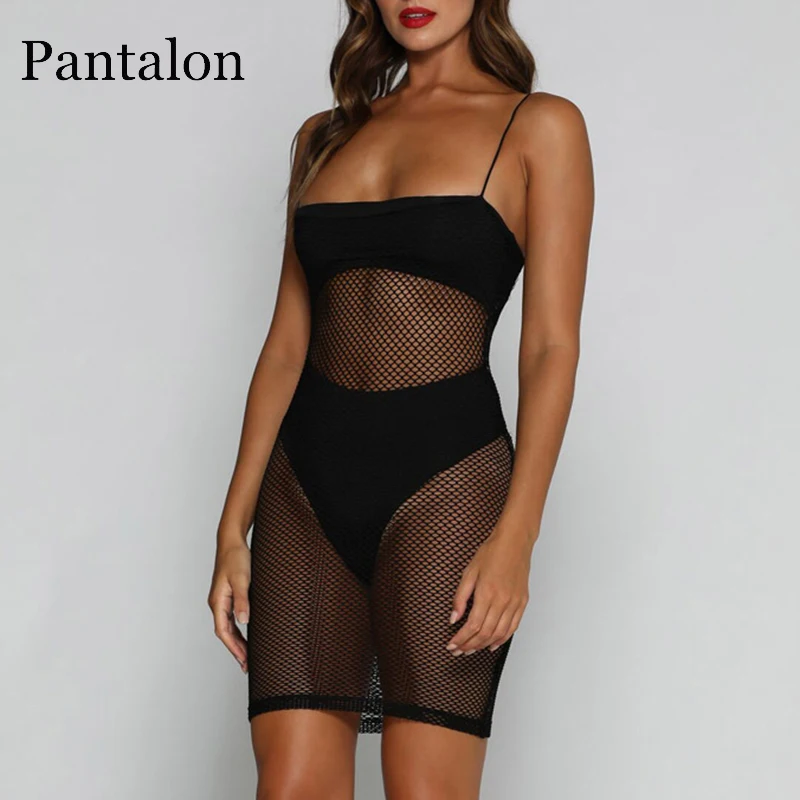Pantalon сексуальная сетка летнее платье женский черный ремень рукавов Винтаж