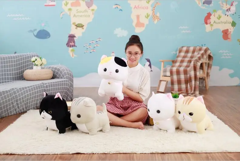 30 см милые короткие ноги Манчкин кошка Подушка плюшевая игрушка кукла кошка детский подарок