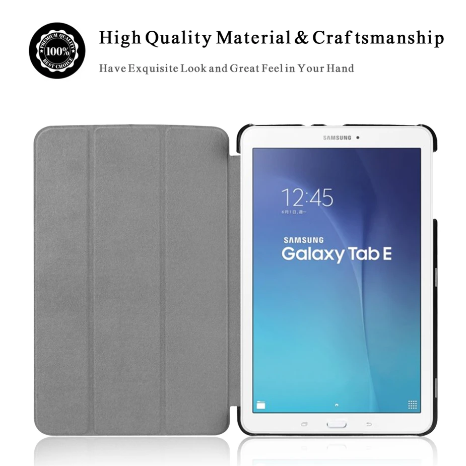 Чехол для планшета Samsung Galaxy Tab E 9 6 T560 T561 тонкий складной флип чехол с подставкой из