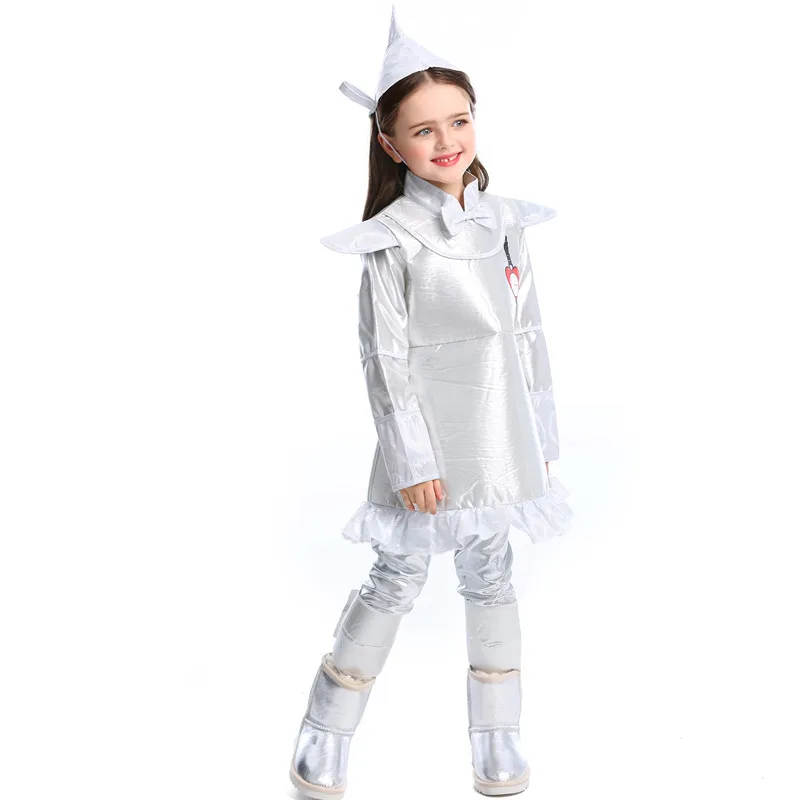 Girls Halloween Costume: The Tin Man from Wizard of Oz - Sizes S-XL for Kids & Children - Perfect for Hickory Cosplays, Purim Celebrations, Stage Plays & Parties image 5