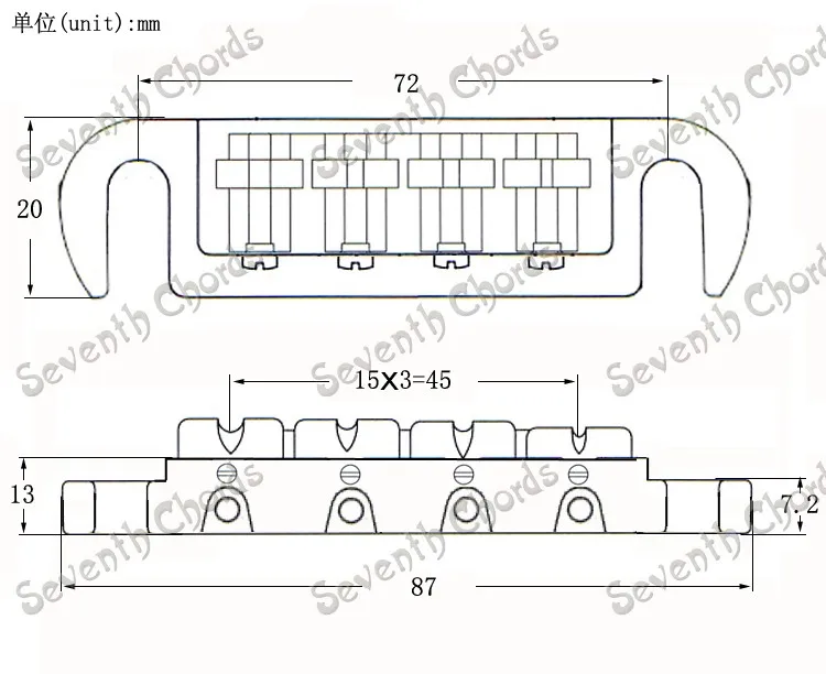 Набор хромированной обмотки моста хвостовик для струнной бас гитары аксессуары