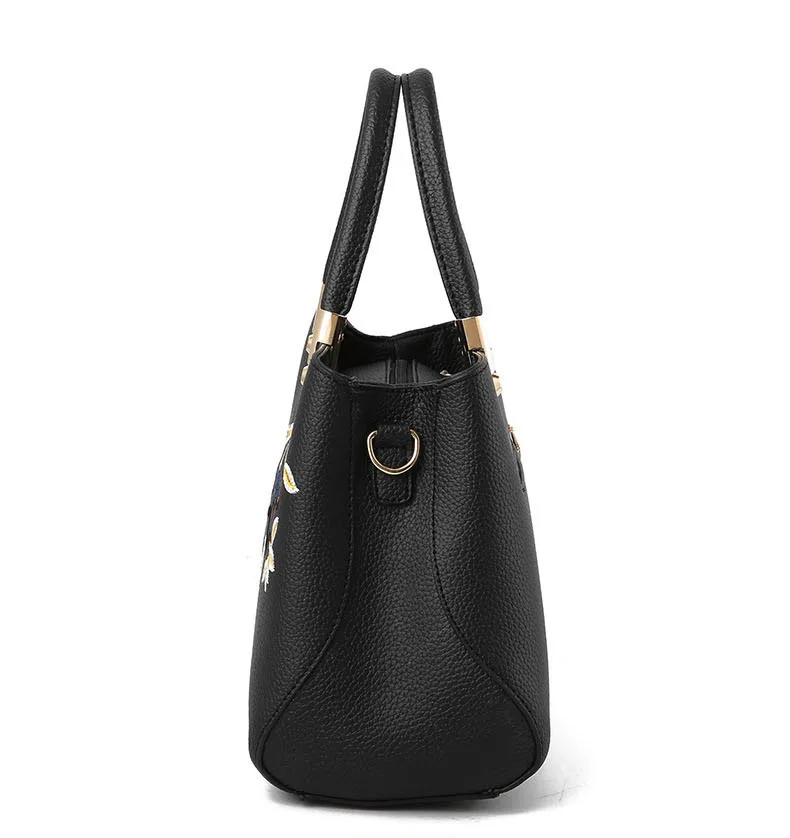 Женская сумка из ПУ кожи ZOQW модная мессенджер с вышивкой женская через плечо