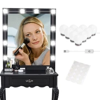 makeup vanity mirror light strip led usb cable dimmable dressing table lamp tape bathroom make up cosmetic mirror lights kit
