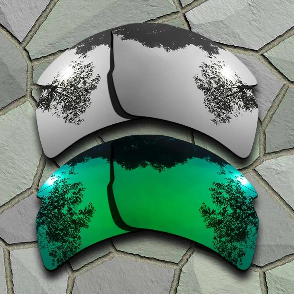 Chrome-Jade Green Солнцезащитные очки, поляризованные, Сменные линзы для Оукли Flak 2,0 XL-разновидности - Цвет линз: Chrome-Jade Green