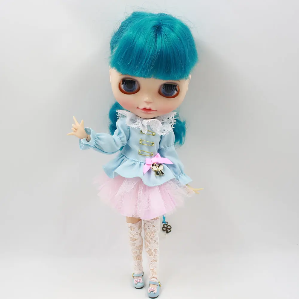 Наряды для куклы Blyth розовый и синий винтажный костюм 1/6 шарнирная кукла ледяная