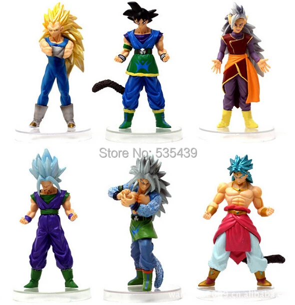 Новые горячие 6 шт./компл. 15 см Dragon Ball Z Super Saiyan vegeta Сон Гоку какаротто ПВХ фигурка игрушки Рождественский подарок игрушка