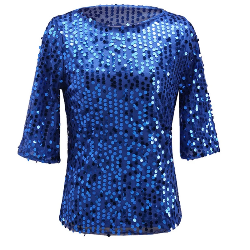 Мода 2017 г. Горячая дамы блеск Рубашки для мальчиков Топ женщин Большие размеры о
