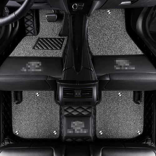 Автомобильные коврики с логотипом на заказ для Land Rover Discovery 3/4 freelander 2 Sport Range Rover Sport Evoque нескользящий ковер - Название цвета: Black gray