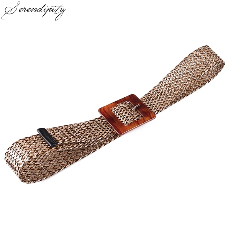 Богемный широкий женский ремень Женский плетеный платье повседневный украшение