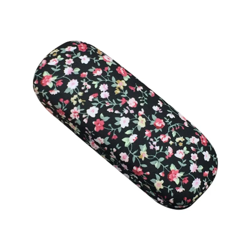 Smal Flower Black Iboode Ретро Чехол для очков для чтения с цветочным принтом, футляр для женских очков с жестким цветочным узором, чехол для хранения очков, держатель, Женский Органайзер - Цвет: Smal Flower Black