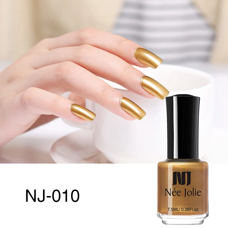 7.5ML Mirror NJ-010 NEE JOLIE 7,5 мл 3,5 мл зеркальная оболочка лак для ногтей мерцающий перламутровый стойкий лак для ногтей Быстросохнущий лак для ногтей - Цвет: 7.5ML Mirror NJ-010