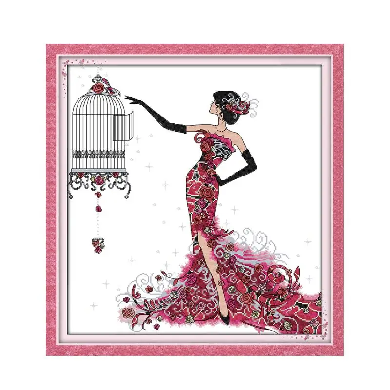 Набор для вышивки крестиком Joy Sunday 11CT 14CT из белой ткани элегантная серия с
