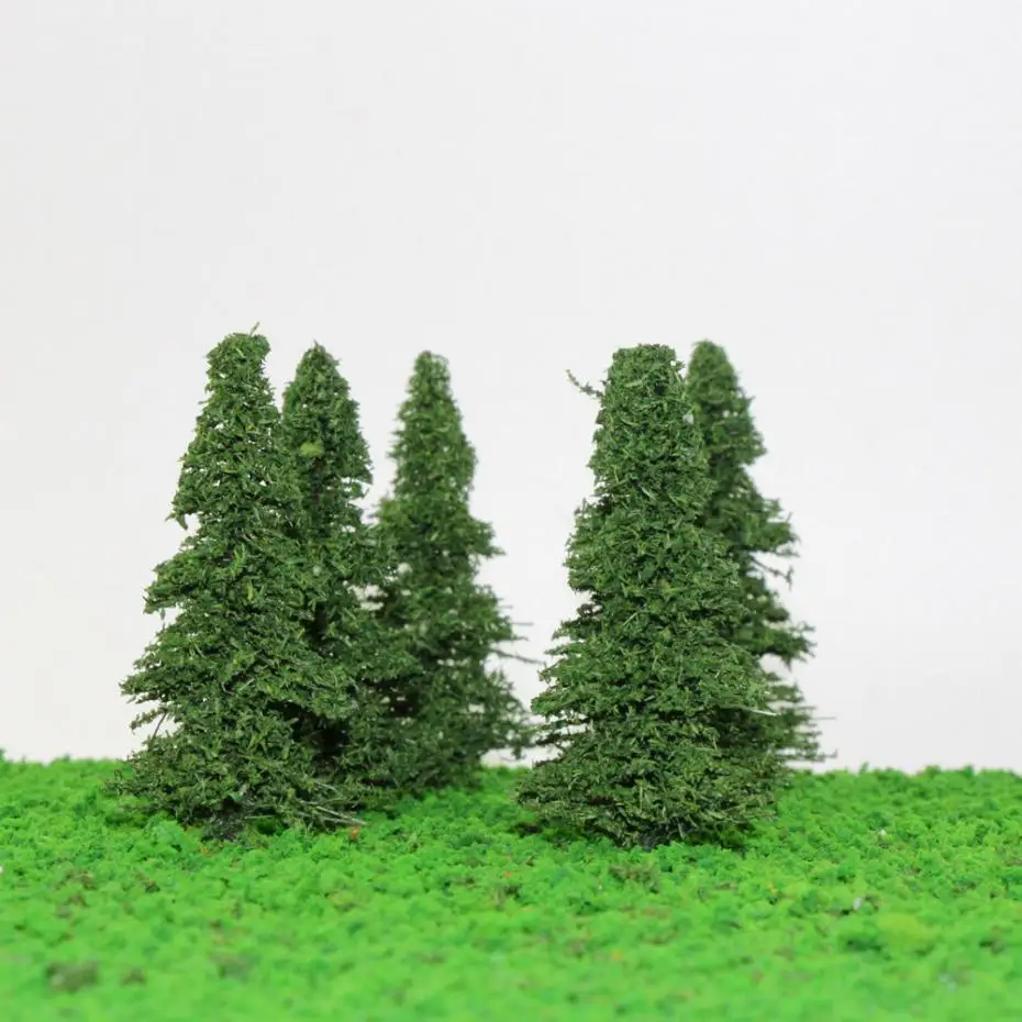 S0403 Model Train Pine Trees Railroad Scenery Layout OO HO Scale Railway | Игрушки и хобби