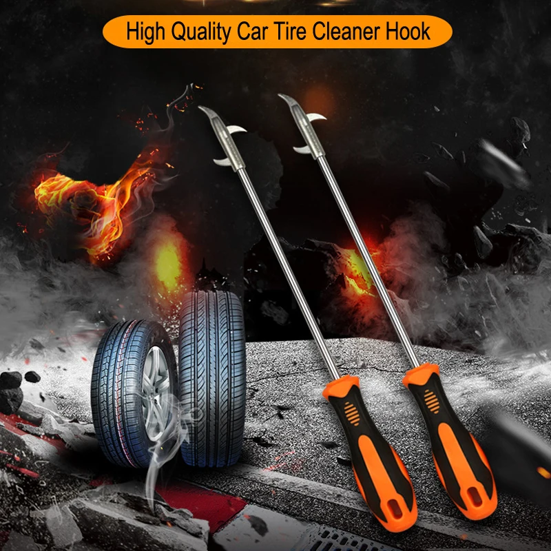 

High Quality Car Tire Cleaner Groove Broken Stone Remover Multifunction Zinc alloy Tire Stone Cleaning Hook Tire Cleaning Tool