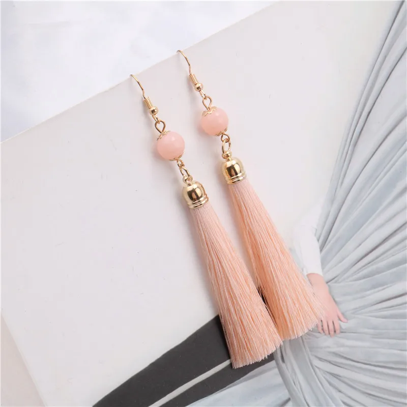 Винтажные этнические длинные серьги с кисточками для женщин геометрические