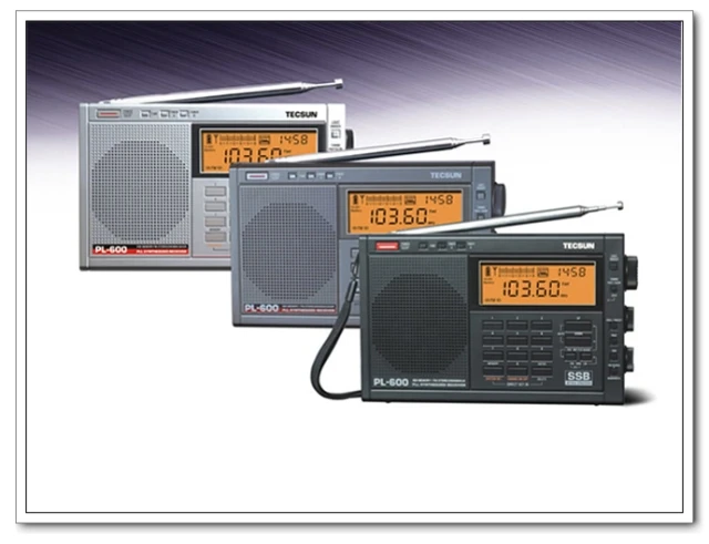 TECSUN PL-600 Полнодиапазонный синтезированный стерео цифровой тюнер AM FM LW SW SSB коротковолновое портативное радио с часами
