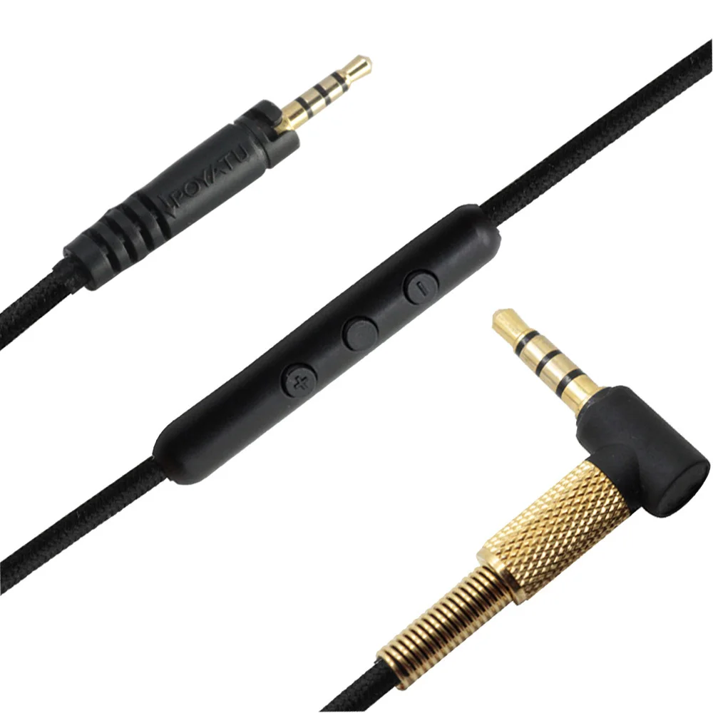 Кабель для обновления POYATU для Sennheiser HD4.40 HD 4,40 BT HD4.50 HD 4,50 BTNC HD4.30i HD4.30G шнур с микрофоном и пультом дистанционного управления громкостью