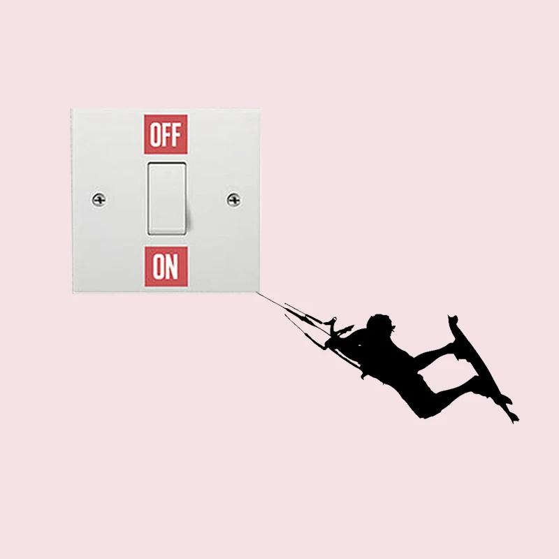 Kitesurfig вейкбординг виндсерфинга модный светильник наклейки на переключатель