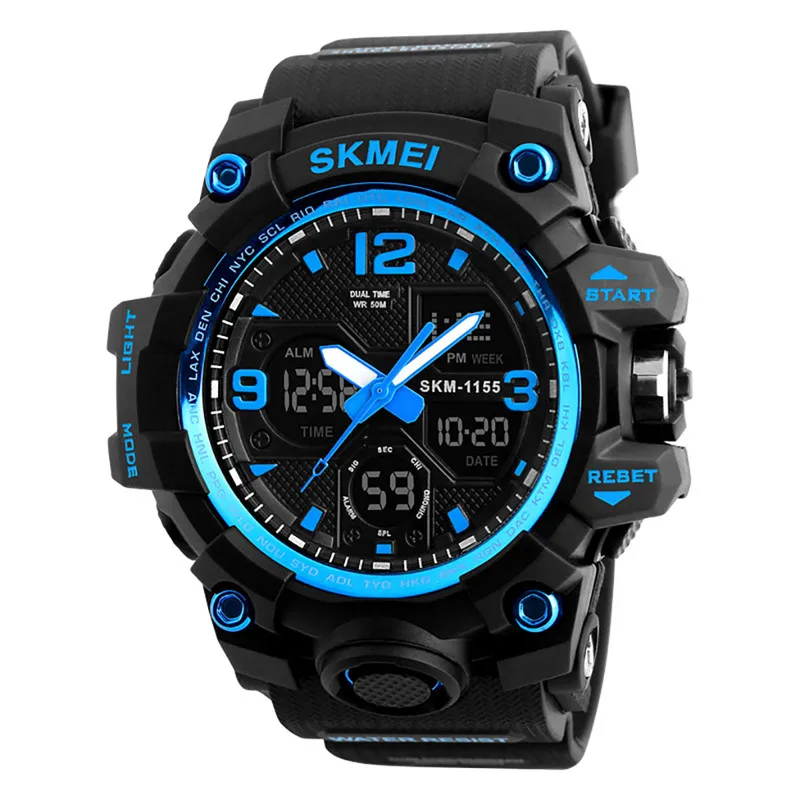 Часы Новая мода Секундомер reloj relogio skmei мужские спортивные часы с двойным дисплеем цифровые светодиодные электронные часы montre homme montre# A