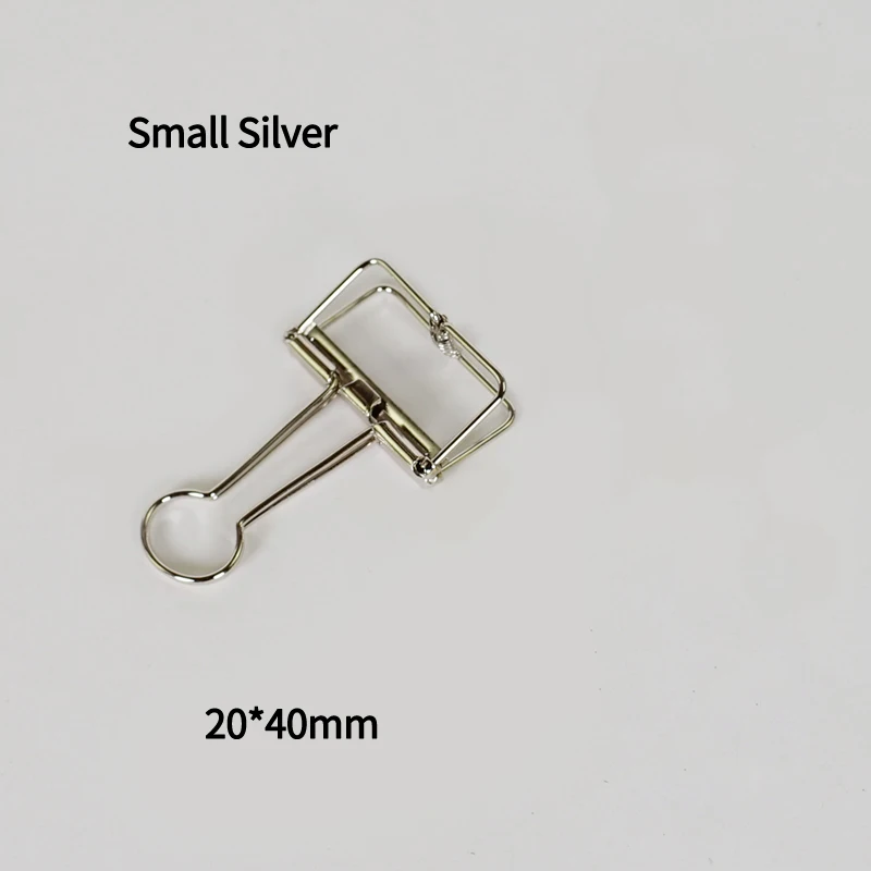 Small Silver 4 шт., милые цветные металлические скрепки Kawaii, скрепки для фото, сообщения, билета, офиса, школы, корейские канцелярские принадлежности - Цвет: Small Silver