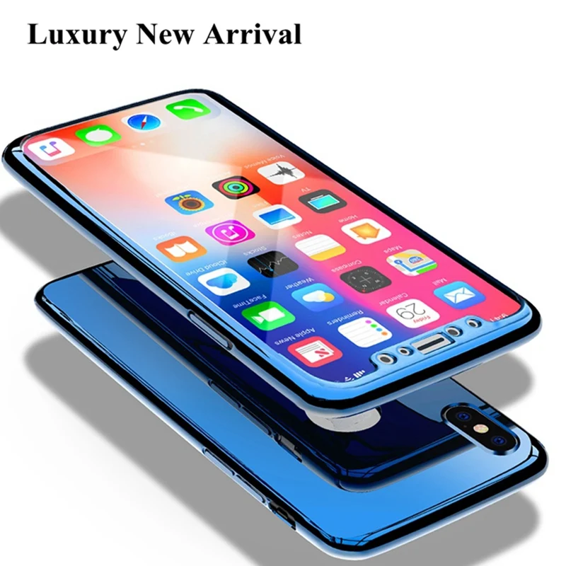 360 Полный зеркальный чехол для iphone XR 6s 6 plus iphone XS 11pro Max 5 5S SE Роскошный чехол для iphone 8 7 plus iphone XS 10 чехол