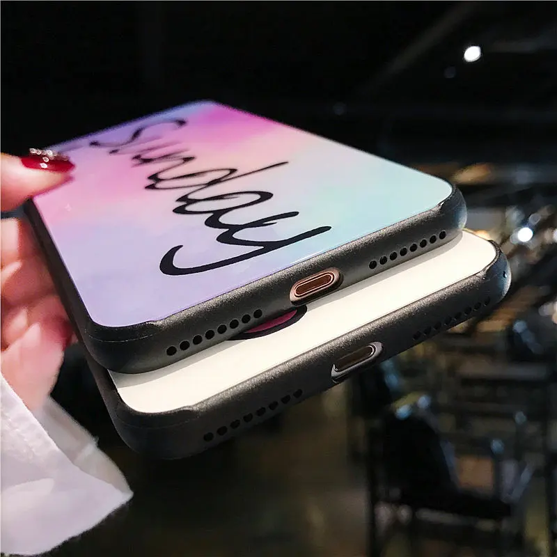 Модная чехол для телефона Apple iPhone x 7 8 плюс 6s 6 Plus воскресенье Я хорошие слова