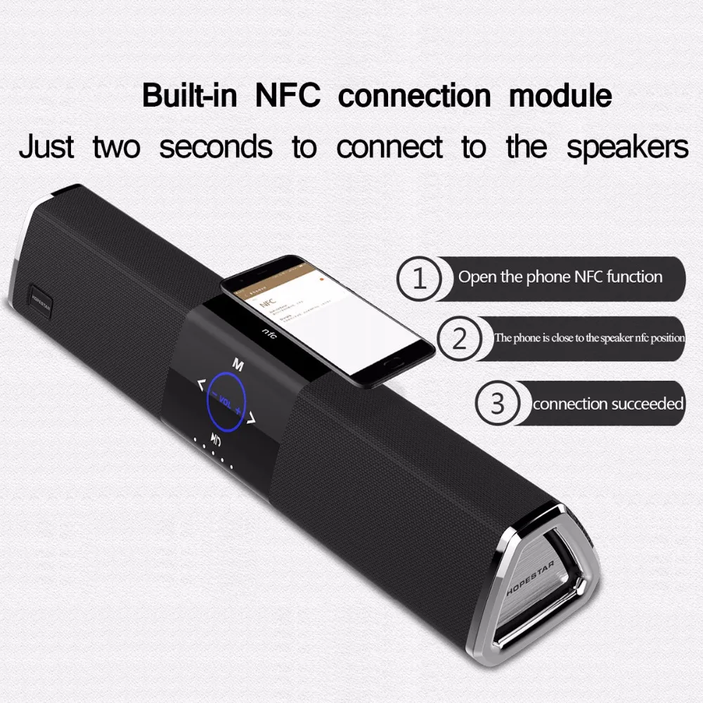 Новая беспроводная bluetooth колонка NFC 10 Вт * 2 звуковая панель для ТВ проектора