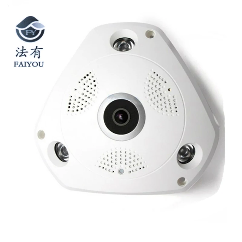 360 градусов панорамная IP камера рыбий глаз WIFI CCTV PTZ 3D VR видео P2P 960P аудио для дома