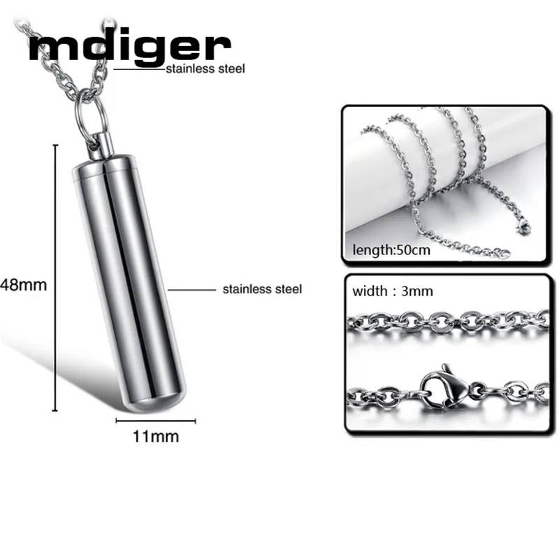 Mdiger 2017 Брендовое ожерелье в виде бутылки с буквами мужское из нержавеющей стали