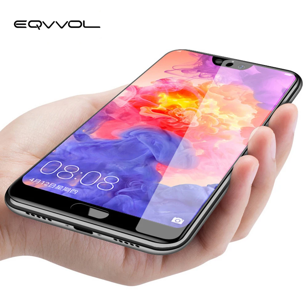 Защитное стекло Eqvvol закаленное с полным покрытием для Huawei P20 Lite Pro Nova 3E|Защитные