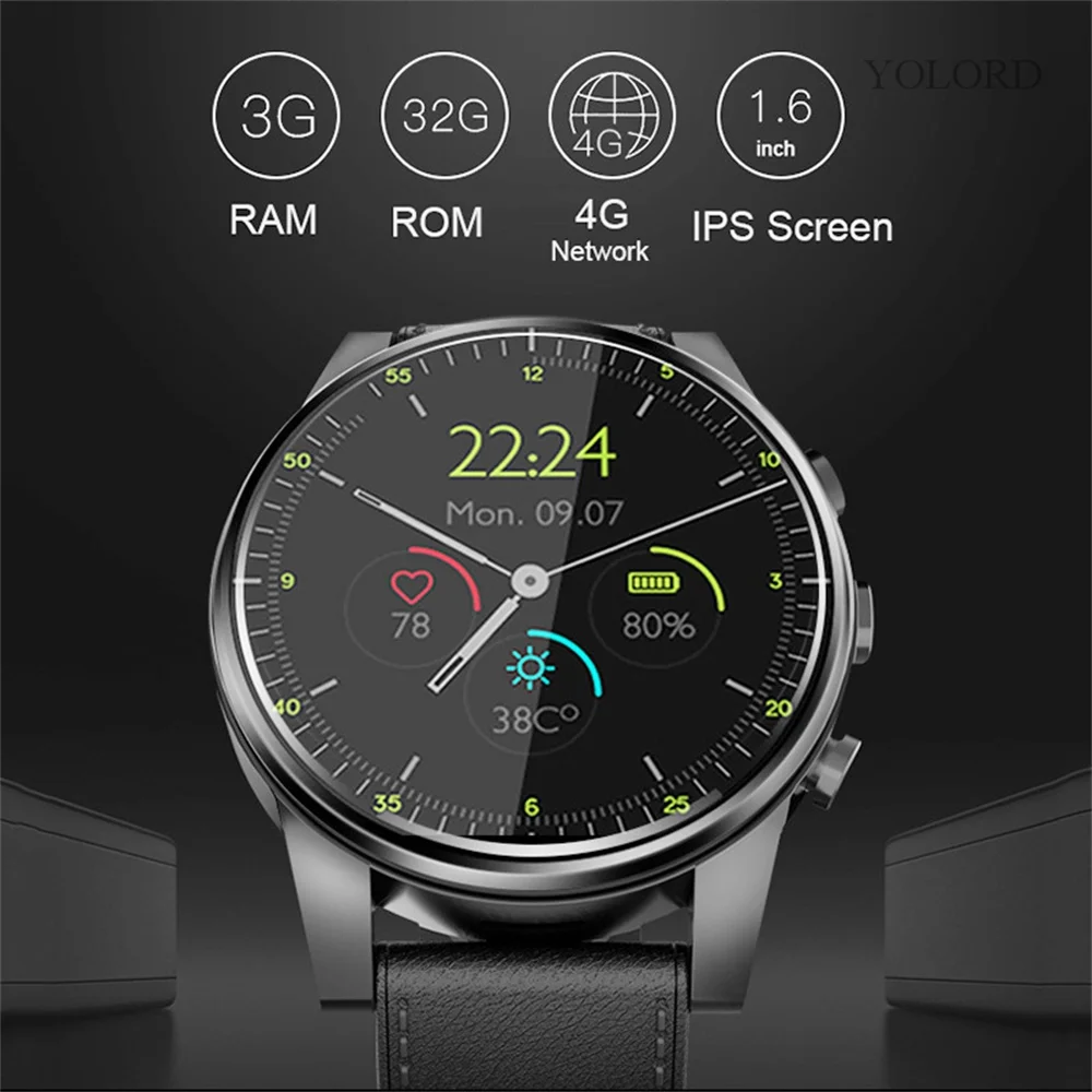 X360 4G LTE Android 7 1 Смарт-часы 6 дюймов Большой экран круглый WiFi GPS Sim карта Smartwatch телефон