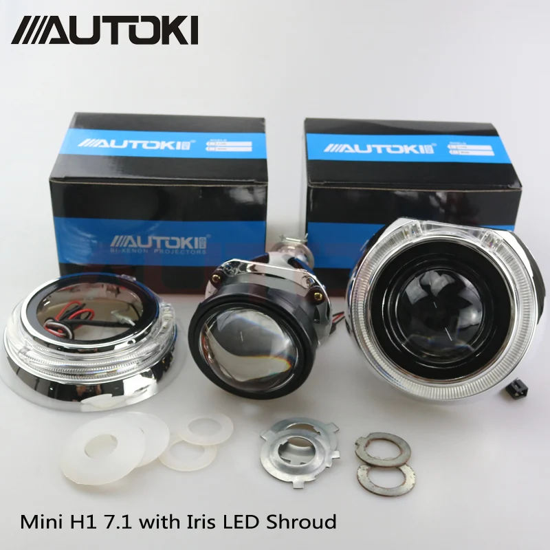 Бесплатная доставка Autoki H1 Mini 7 1 HID биксеноновый объектив проектора + светодиодная