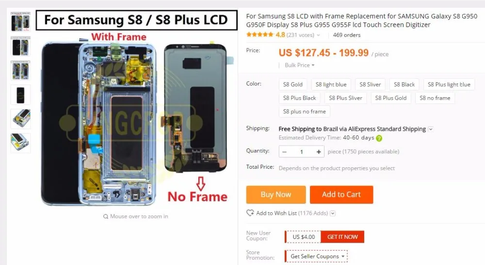 Оригинальный Super Amoled для Samsung Galaxy S8 + Project Dream SM G9500 G950U ЖК дисплей сенсорный экран