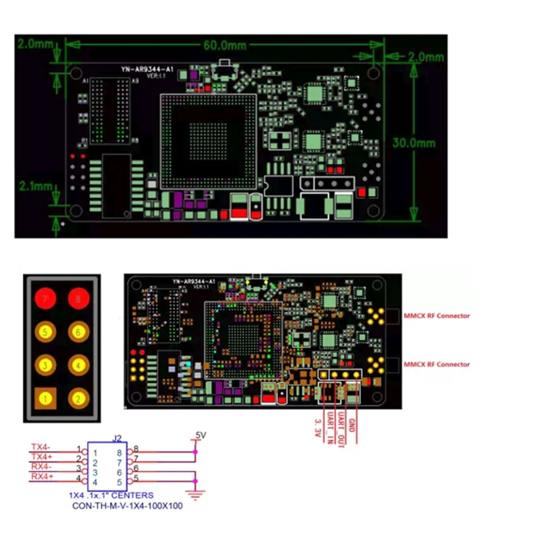 

High power 9344 5G router module OEM / ODM serial RS485 wireless communication acquisition data drone camera WIFI remote control