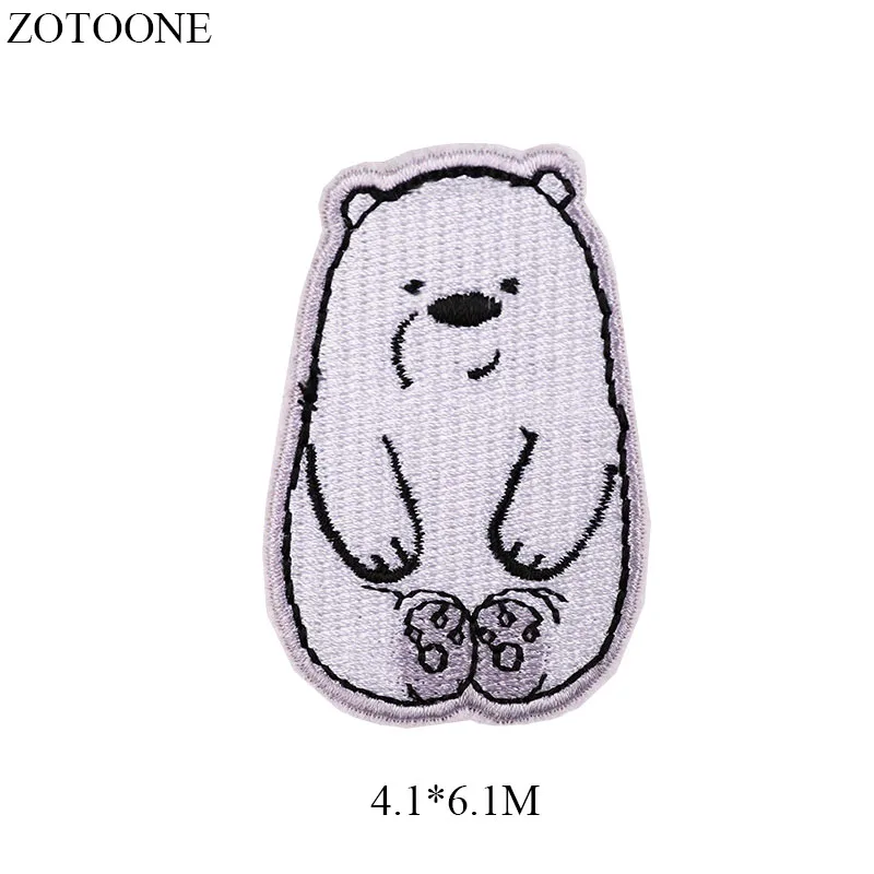 ZOTOONE мультфильм панда заплатка &quotмедведь&quot наклейки для одежды Jcaket значок