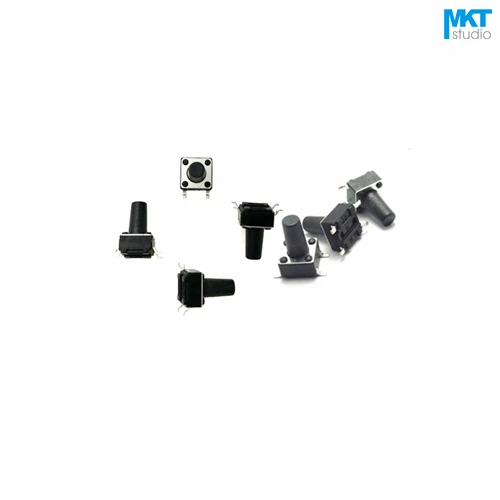 100 шт. SMD 6*6*10 5/11/11.5/12/12.5/13/13.5/14/14.5/15/15.5/16/16.5/17/17.5/18/18.5/19/19.5/20 мм черная фотовспышка|switch