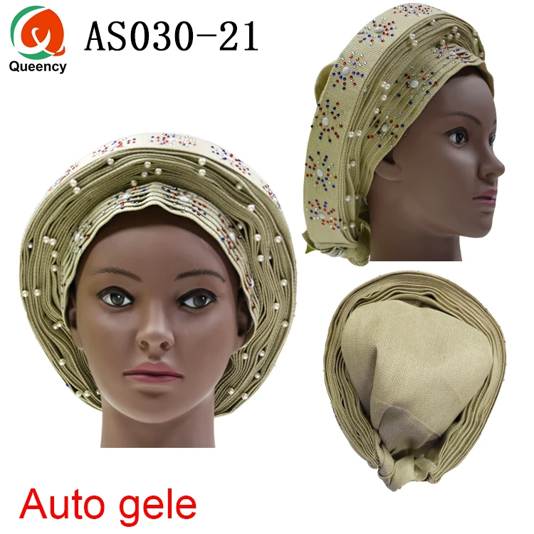 Queency африканские готовые дамы Aso oke материал авто-геле Headtie многоцветные доступны DHL AS030