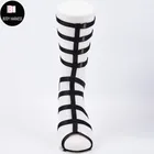 Портупея в стиле Харадзюку для взрослых, Готическая упряжка для стоп-танца, Длинные упряжки для ног, клетка, сексуальная одежда, бандаж