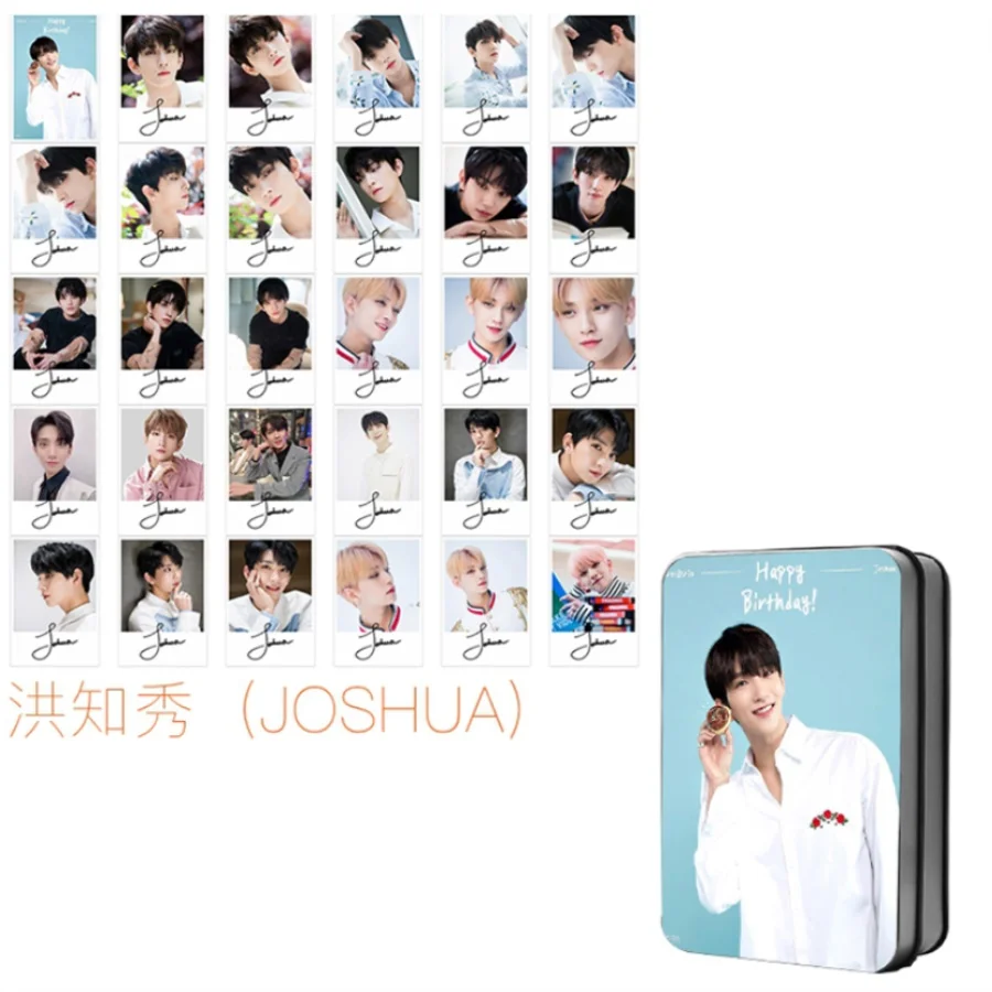 Kpop Seventeen Members Polaroid Lomo фото карта DK Woozi Hape день рождения HD Фотокарта коллективные карты 30 шт