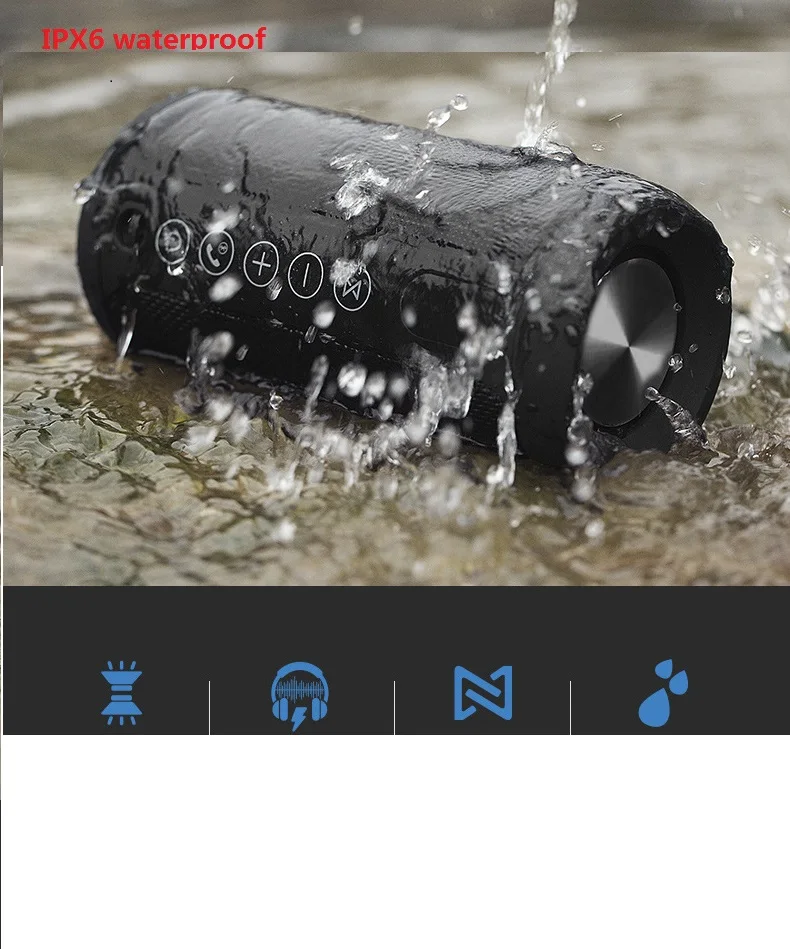 Водонепроницаемость Ipx6 с превосходной стерео технологией бас ап активная
