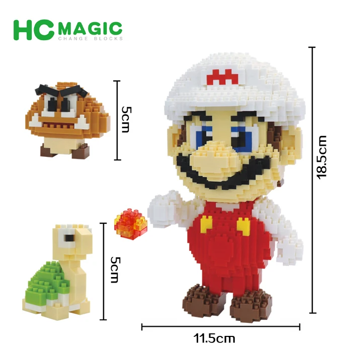 9022 HC Конструкторы "Magic" Супер Марио и Луиджи мультфильм модель блок аниме Yoshi аукцион фигурка здания обучающие игрушки для детей, подарки для детей - Цвет: 9022