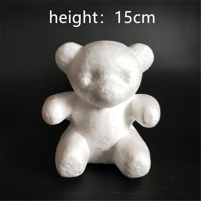 besr 15cm 1 шт 190 мм моделирование полистирола пенопласт медведь белый ремесло шары для DIY рождественской вечеринки украшения поставки подарки - Цвет: besr 15cm