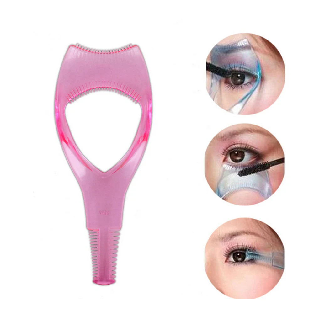 3 In 1 Eyelashes Tools Mascara Shield Applicator Guard Eyelash Guide For Makeup Clear Plastic Card Woman Girls Blue | Красота и