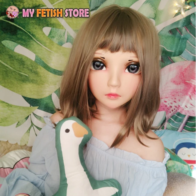 (Xi-01) Женская милая девочка каучуковые полуголовы Kigurumi BJD Eyes Crossdress Косплей