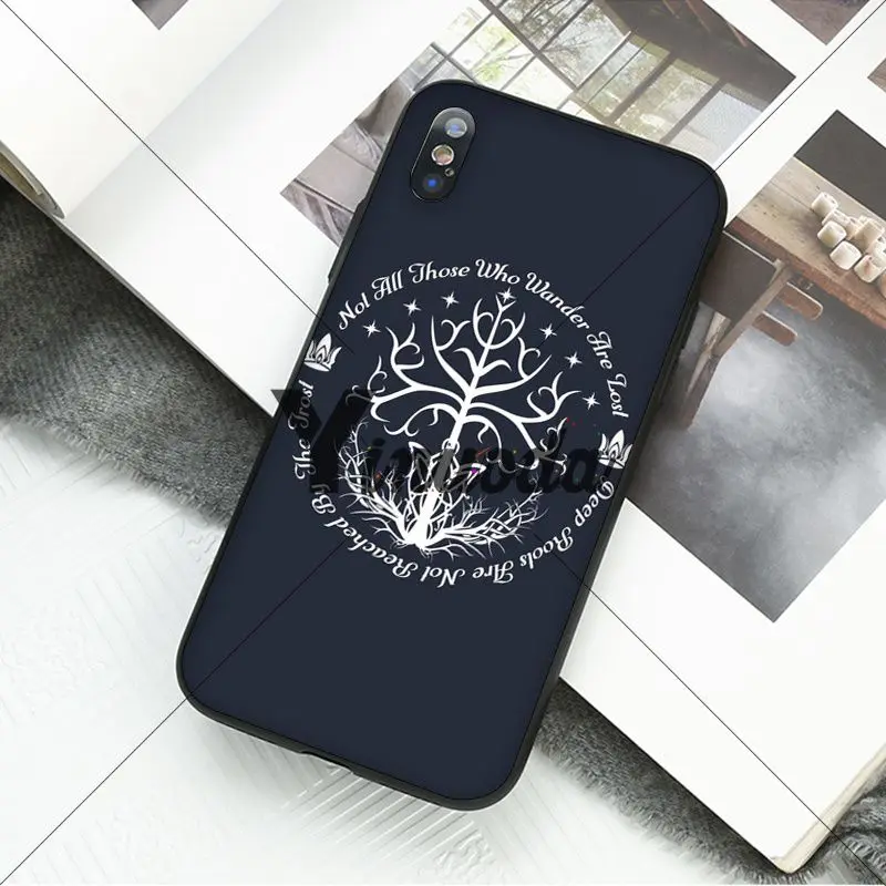 Yinuoda Властелин колец мягкий силиконовый черный чехол для телефона Apple iPhone 8 7 6 6S Plus