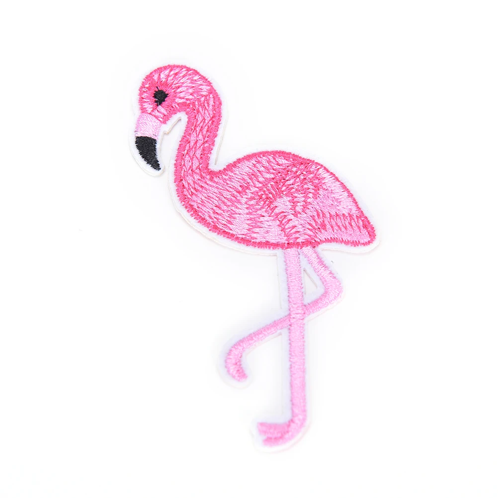 Нашивка с розовым фламинго для утюга вышитая аппликация нашивка шитья наклейки