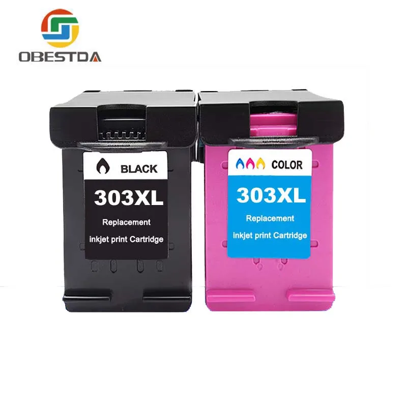 Сменный чернильный картридж Obestda 303XL для HP 303 XL ENVY PHOTO 6020 6030 7130 7134|Чернильные