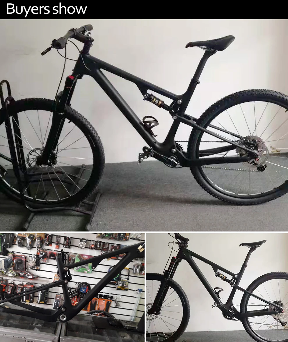 T800 карбоновая mtb рама 29er BOOST полная подвесная карбоновая рама 29 рама карбоновая для горного велосипеда 142*12 или 135*9 мм велосипедная Рама