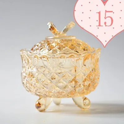 (amber yellow) 15 Ретро Красочные банка из хрустального стекла с крышкой подсвечники конфеты бар подсвечник Velas горшок для изготовления свечей поставки воск контейнер - Цвет: (amber yellow) 15